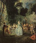 Jean-Antoine Watteau Fetes Venitiennes oil painting picture wholesale